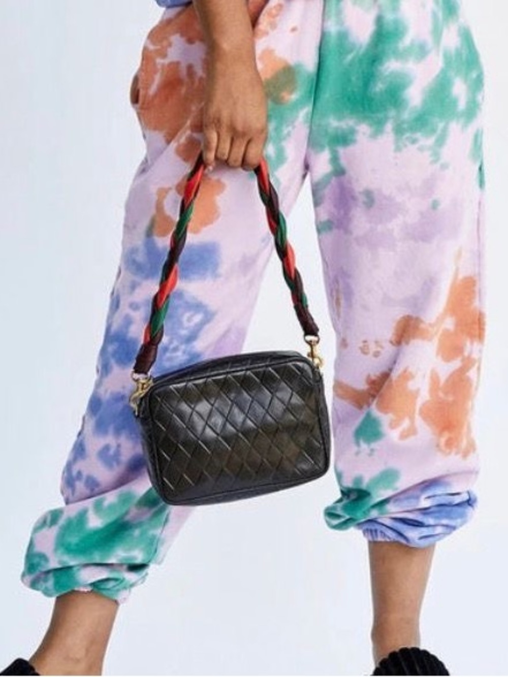 Clare V. Midi Sac Crossbody Bag in Black Diamond